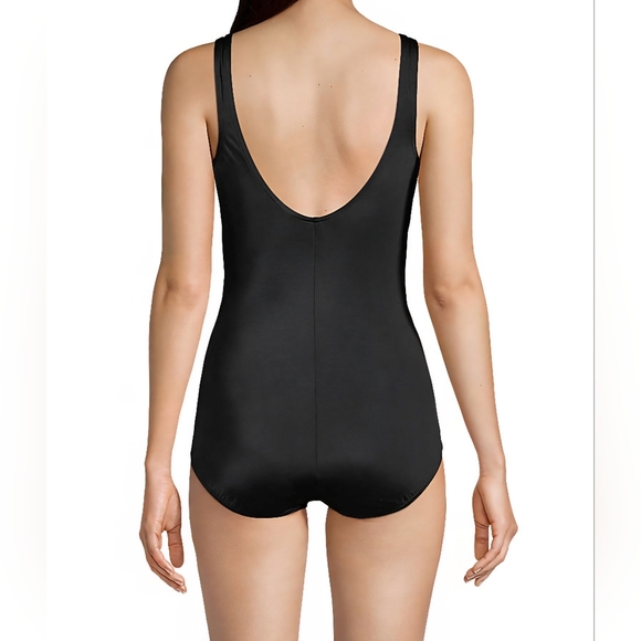 Lands End Black Full Piece Swimsuit - Size 12 - Picture 7 of 7